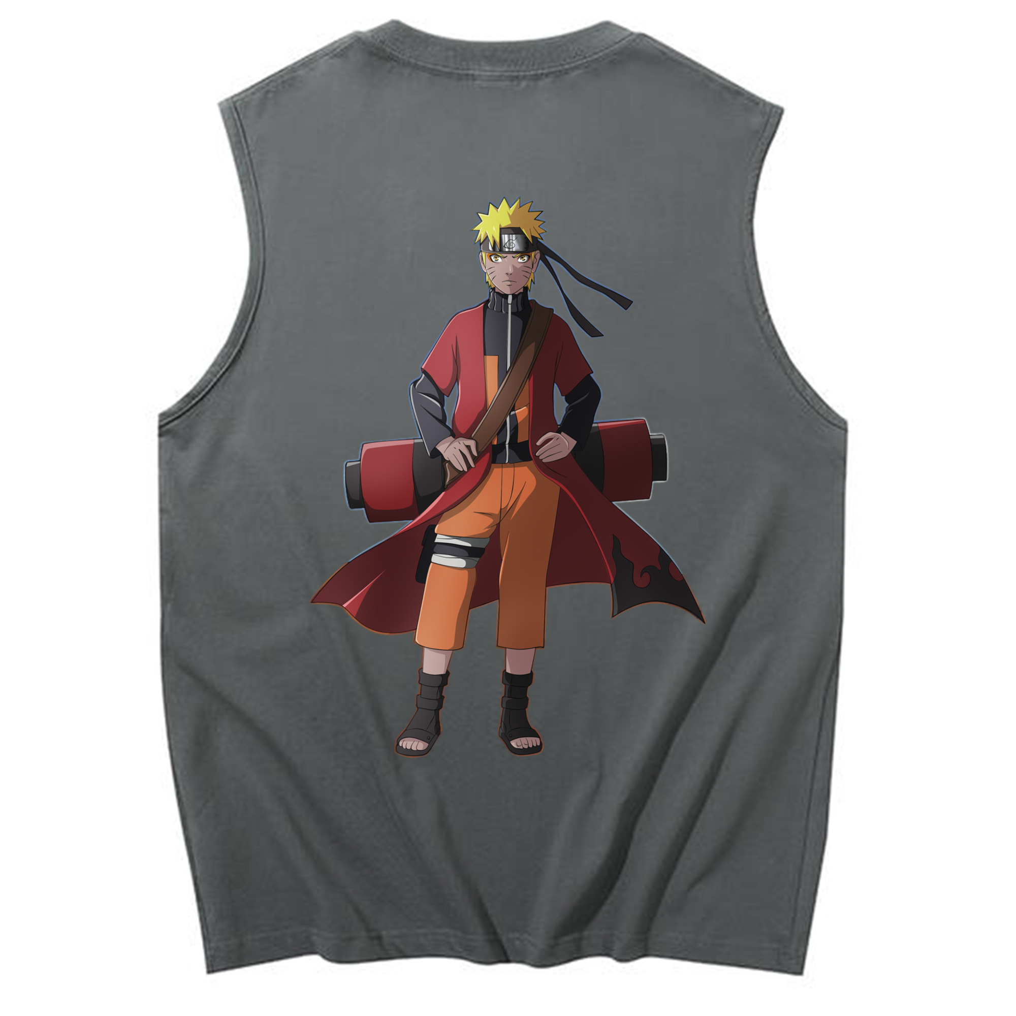 （画像用） NARUTO -ナルト- うずまき ナルト Uzumaki Naruto コットン100％タンクトップ（背面プリント）